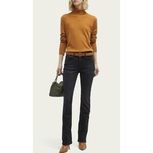 Lafayette 148 New York High Rise Slim Fit Black Denim Jeans - Size - 26